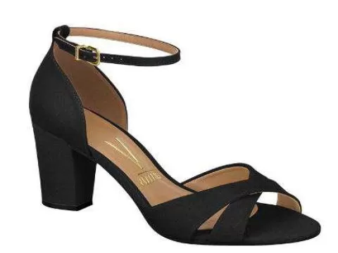 SANDALIA FEMININA EM CAMURÇA VIZZANO 6262.250 - Preto