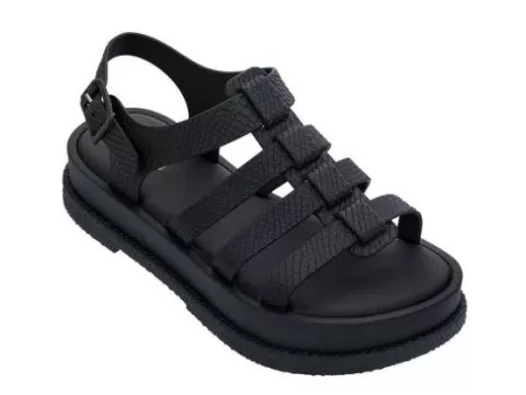 SANDALIA MELISSA FLOX III SNAKE 32763 Preto Delabela