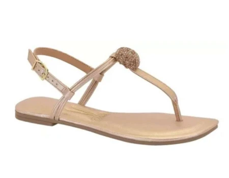 SANDALIA RASTEIRA COM PEDRA VIZZANO 6447.215 - Dourado