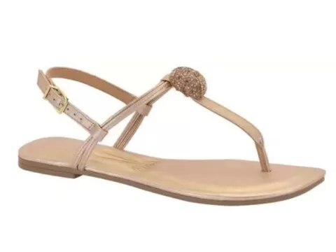 SANDALIA RASTEIRA COM PEDRA VIZZANO 6447.215 - Dourado