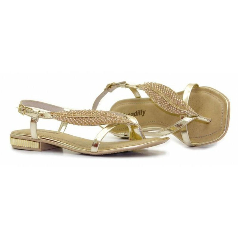 SANDÁLIA RASTEIRA PICCADILLY 553010 - Dourado - Delabela