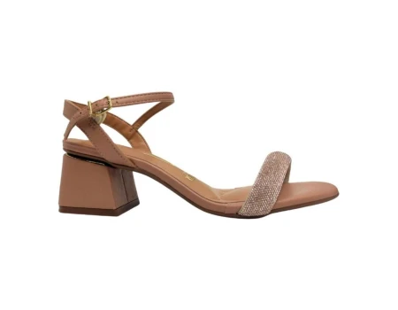 SANDÁLIA SALTO BAIXO BLOCO VIZZANO 6428.139 - Bege