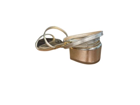 SANDALIA SALTO BAIXO RAPHAELLA BOOZ 300E.24214544 - Dourado