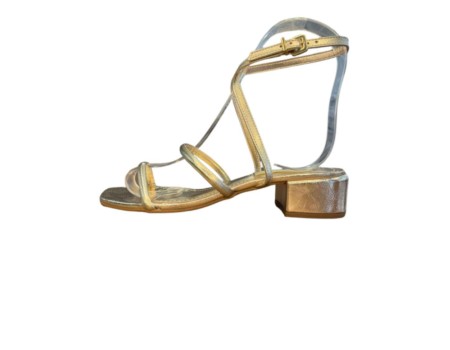 SANDALIA SALTO BAIXO RAPHAELLA BOOZ 300E.24214544 - Dourado
