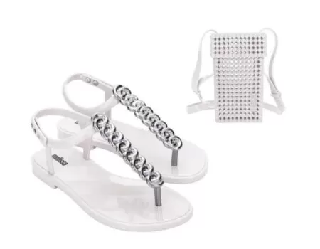 SANDÁLIA STRASS + BAG MELISSA 33823 - Branco