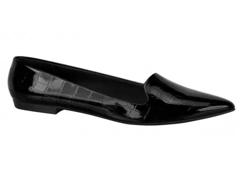 SAPATILHA SLIPPER BEIRA RIO VERNIZ 4136.125 - Preto