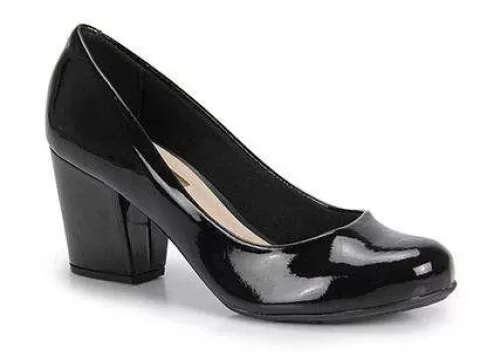 SAPATO MOLECA VERNIZ 5300.300 Preto Delabela