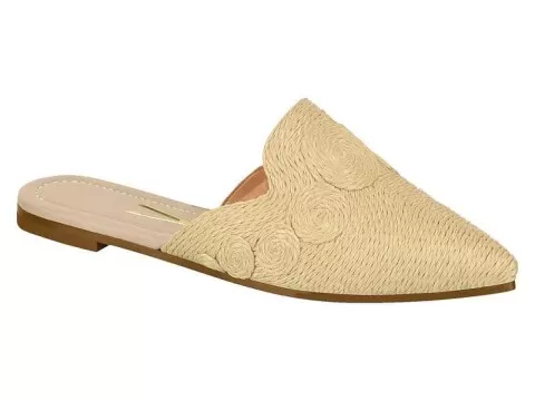 SAPATO MULE FEMININO FLATS CORDA VIZZANO 1269.109 - Bege