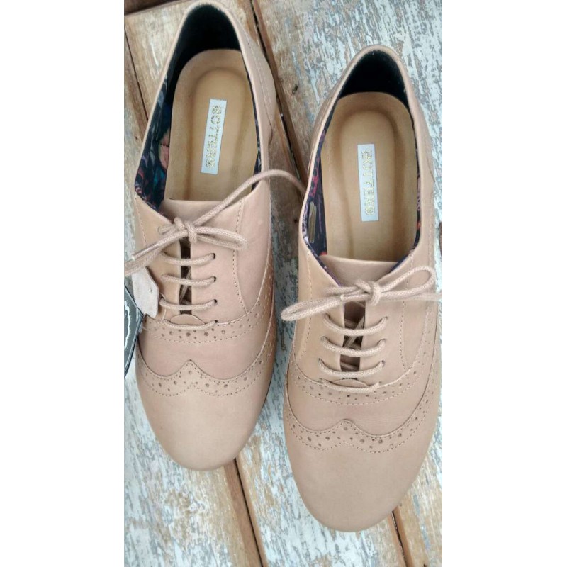 sapato oxford de couro feminino bottero