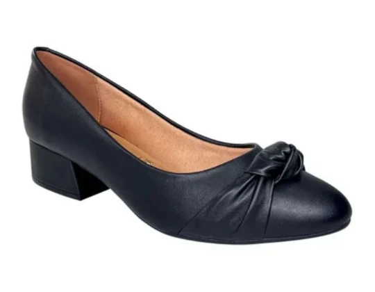 SAPATO SALTO BAIXO DETALHE NÓ VIZZANO 1346.109 - Preto