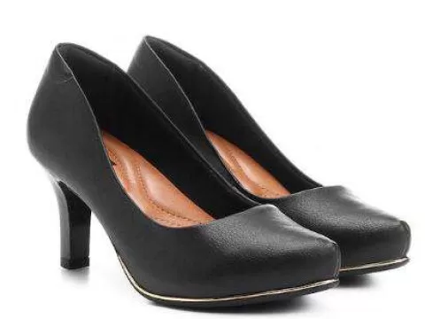 Sapato preto best sale comfortflex