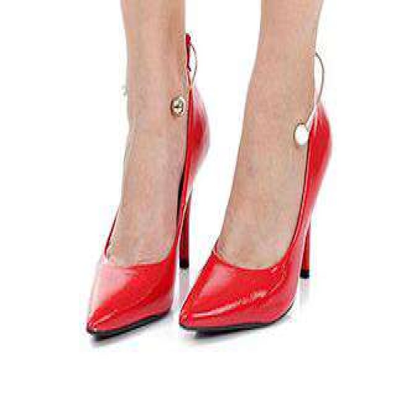 scarpin vermelho com tornozeleira