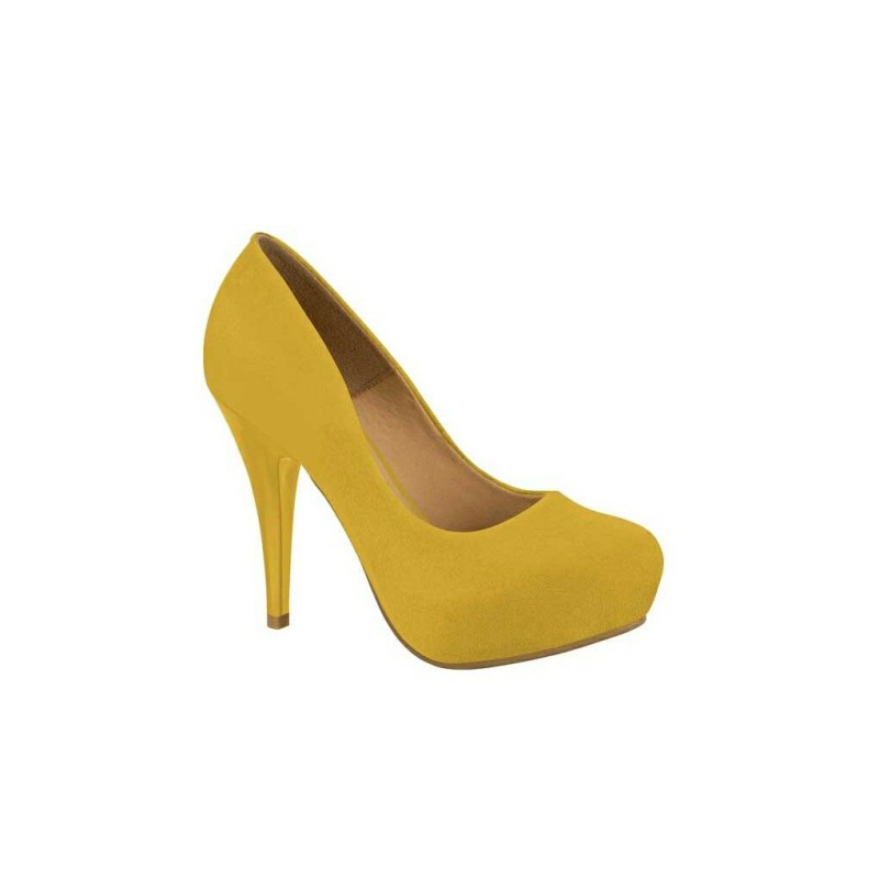 sapato feminino amarelo vizzano