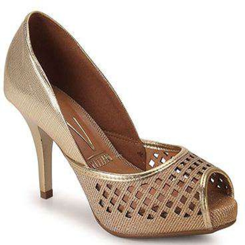 sapato vizzano dourado