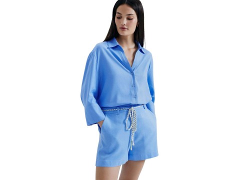 SHORTS ALFAIATARIA HERING K5U8 - Azul
