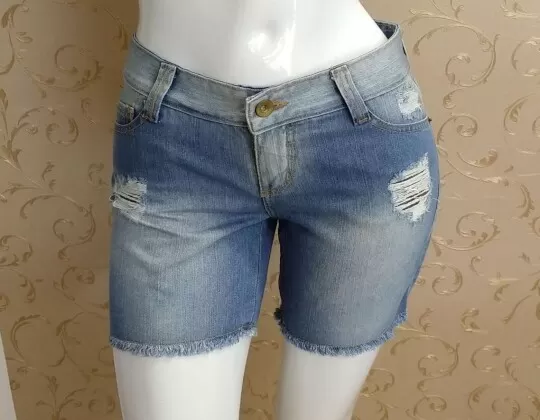 SHORTS BARRA DESFIADA HERING H6WT - Jeans
