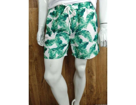 SHORTS DE PRAIA MASCULINO ESTAMPADO HERING KTL4 - Branco