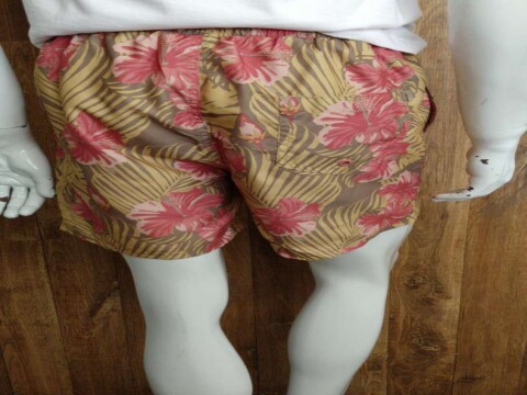 SHORTS DE PRAIA MASCULINO ESTAMPADO HERING KTL4 - Caramelo
