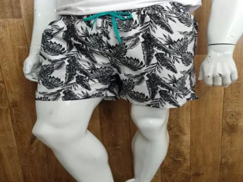 SHORTS DE PRAIA MASCULINO ESTAMPADO HERING KTL4 - Cinza