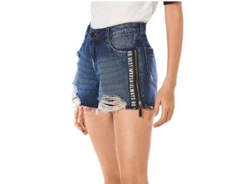 SHORTS FIVE DETALHE ZIPER MORENA ROSA 204431 - Jeans SHORTS FIVE DETALHE ZIPER MORENA ROSA 204431 - Jeans