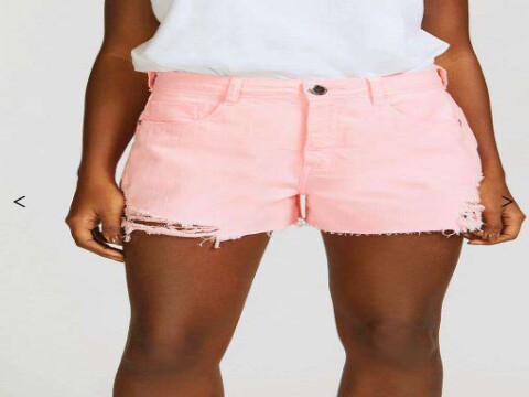SHORTS FIVE POCKETS TINTURADO MORENA ROSA 05516 - Rosa