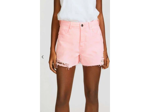 SHORTS FIVE POCKETS TINTURADO MORENA ROSA 05516 - Rosa SHORTS FIVE POCKETS TINTURADO MORENA ROSA 05516 - Rosa