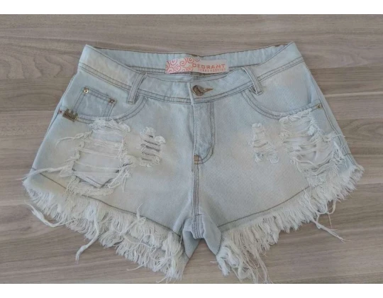 SHORTS FLORAL DEGRANT - Azul