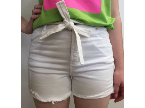 SHORTS HOT COLORS KALLY JEANS 3207 - Branco SHORTS HOT COLORS KALLY JEANS 3207 - Branco