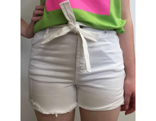SHORTS HOT COLORS KALLY JEANS 3207 - Branco