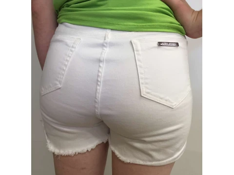 SHORTS HOT COLORS KALLY JEANS 3207 - Branco SHORTS HOT COLORS KALLY JEANS 3207 - Branco