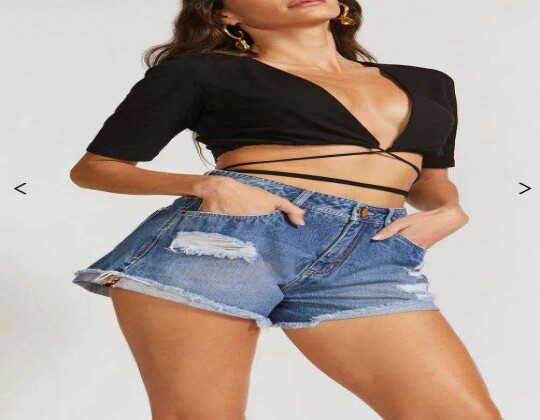 SHORTS JEANS BARRA DESFIADA MORENA ROSA 05522 - Jeans