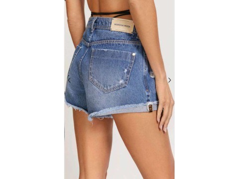 SHORTS JEANS BARRA DESFIADA MORENA ROSA 05522 - Jeans