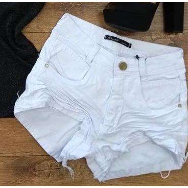 fotos de short jeans branco
