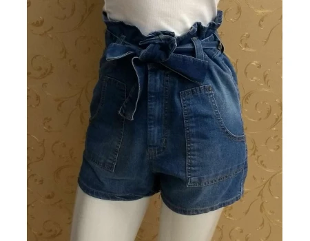 SHORTS JEANS CLOCHARD CINTURA ALTA LADY ROCK 11013C - Jeans