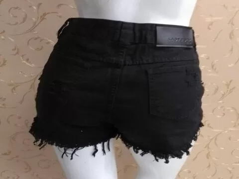 SHORTS JEANS HOT PANT LADY ROCK 9230A - Preto