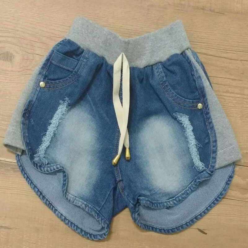 shorts jeans moletom feminino