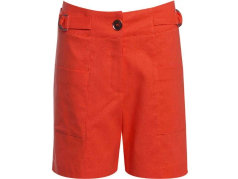 SHORTS LINHO COM DETALHE NO CÓS SEIKI 260225 - Laranja SHORTS LINHO COM DETALHE NO CÓS SEIKI 260225 - Laranja