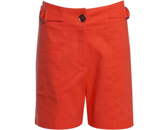 SHORTS LINHO COM DETALHE NO CÓS SEIKI 260225 - Laranja