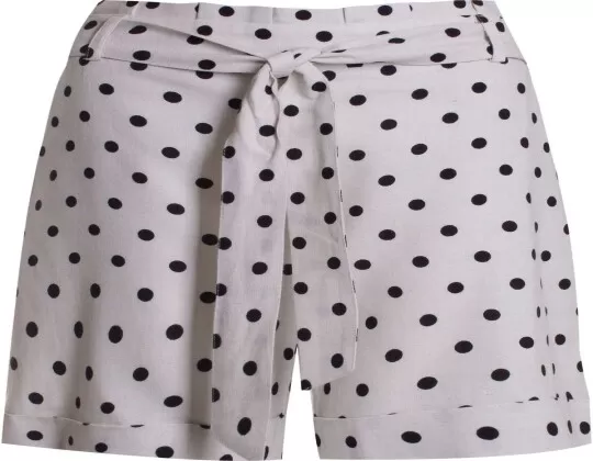 SHORTS LINHO E VICOSE ESTAMPA DE POÁ SEIKI 360216 - Bege