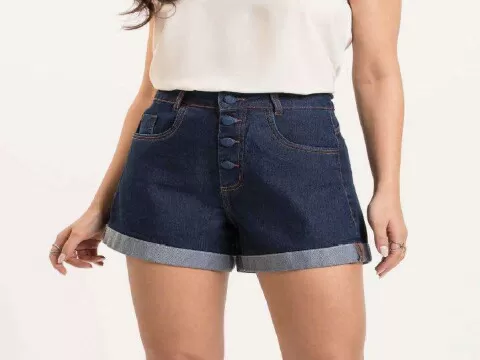 SHORTS MOM CONFORT BARRA DOBRADA KALLY JEANS 3215 - Jeans