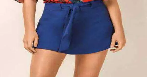 SHORTS SAIA MINHA MORENA ROSA 107464 Azul Delabela