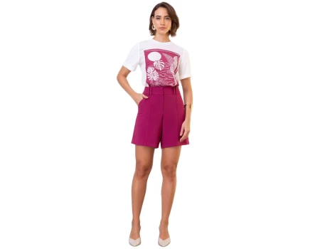 T-SHIRT MALHA COMPOSÊ SEIKI 631568 - Off white