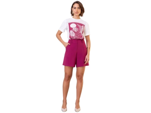 T-SHIRT MALHA COMPOSÊ SEIKI 631568 - Off white