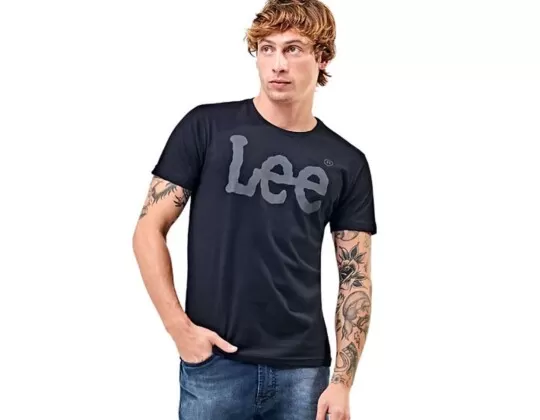 T-SHIRT MASCULINA BÁSICA LEE 5102L - Preto