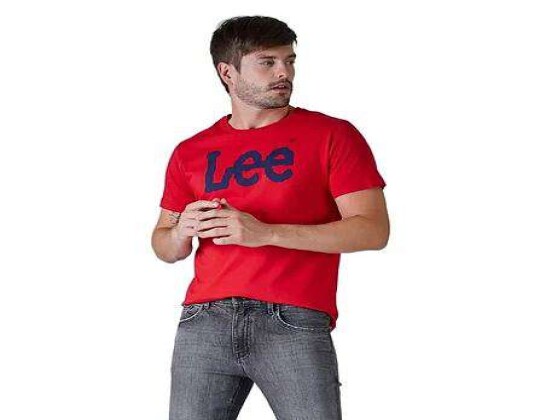 T-SHIRT MASCULINA DE MALHA LEE 5010L - Vermelho