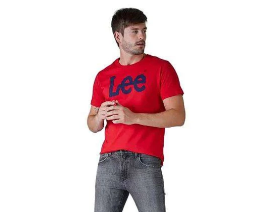 T-SHIRT MASCULINA DE MALHA LEE 5010L - Vermelho