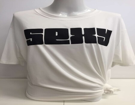 T-SHIRT PLUS COM ESTAMPA KATHERINE - Azul