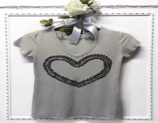 T-SHIRT SHINE MISS LAMOUR 783-786 - Ice - gelo