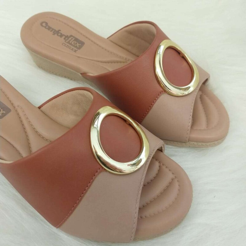 tamanco anabela comfortflex