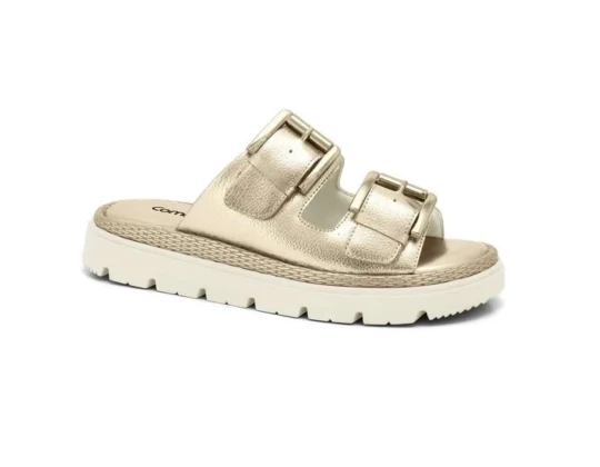 TAMANCO COM FIVELA DUPLA DE OURO COMFORT 24-46402 - Dourado